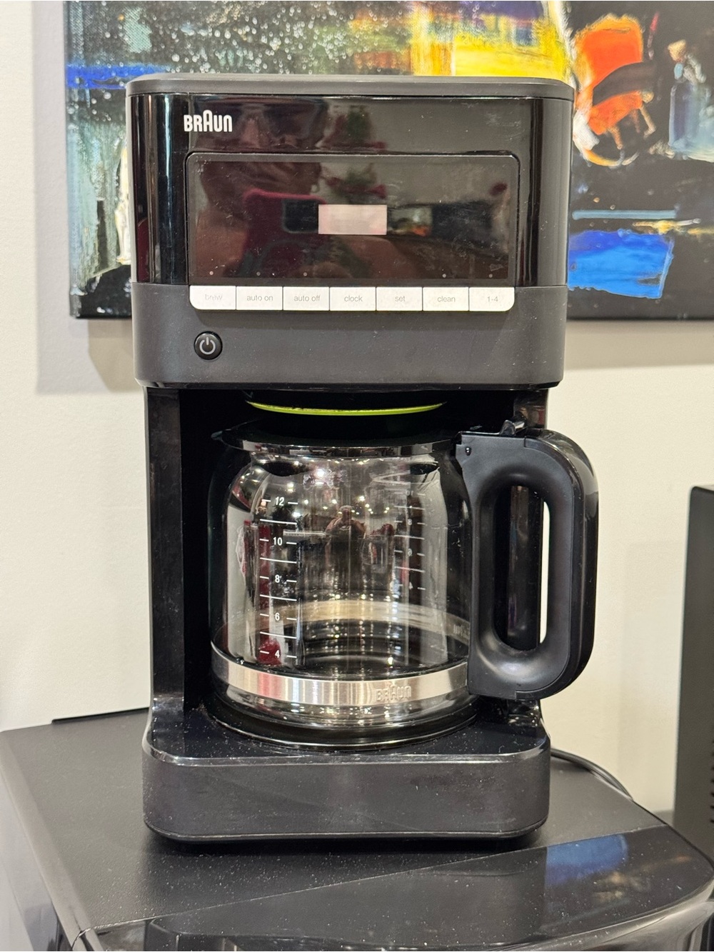 Black Drip Coffee Maker with Glass Carafe - Black